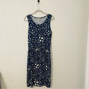 LuLaRoe Midnight Blue Starry Midi Dress